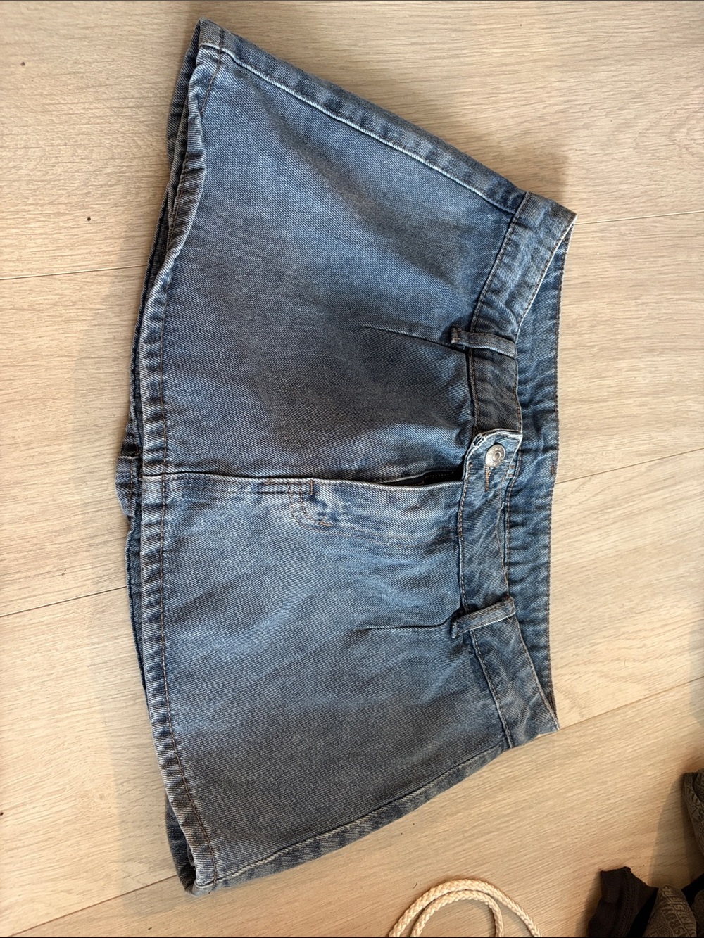 Women's Denim Mini Shorts - Blue
